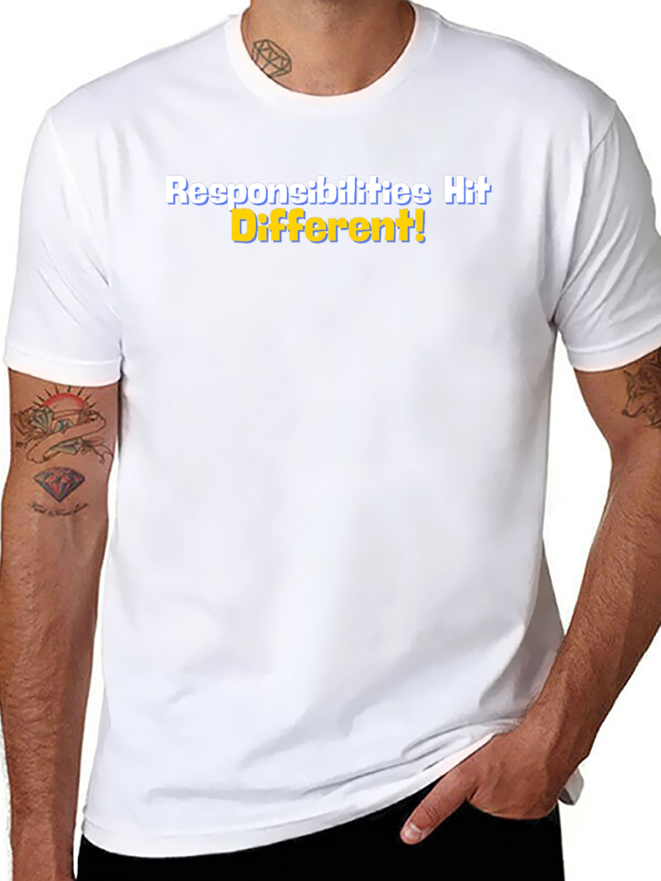Responsibilities Hit Different! Black T-Shirt