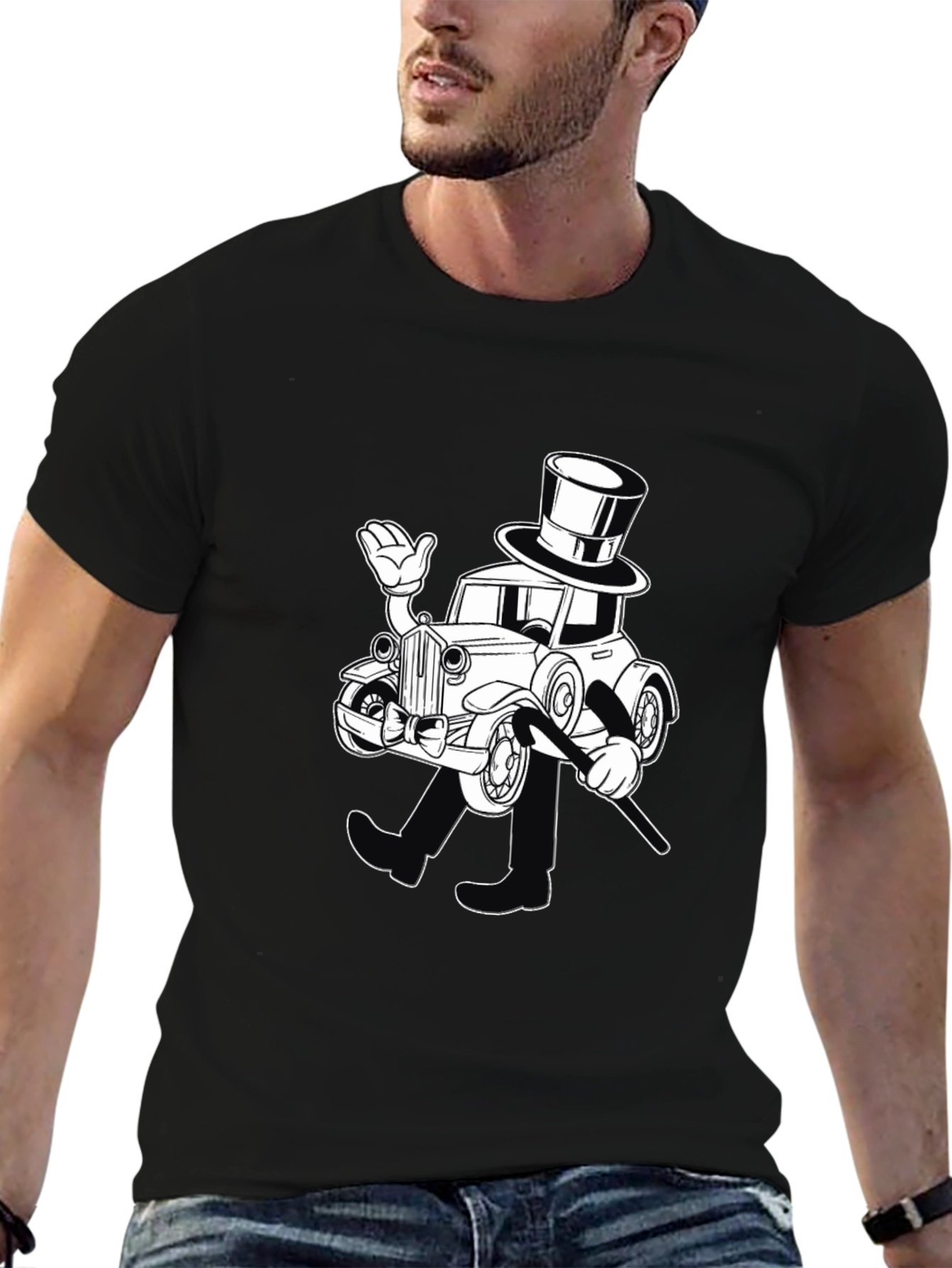 Monopoly Car T-Shirt - Black