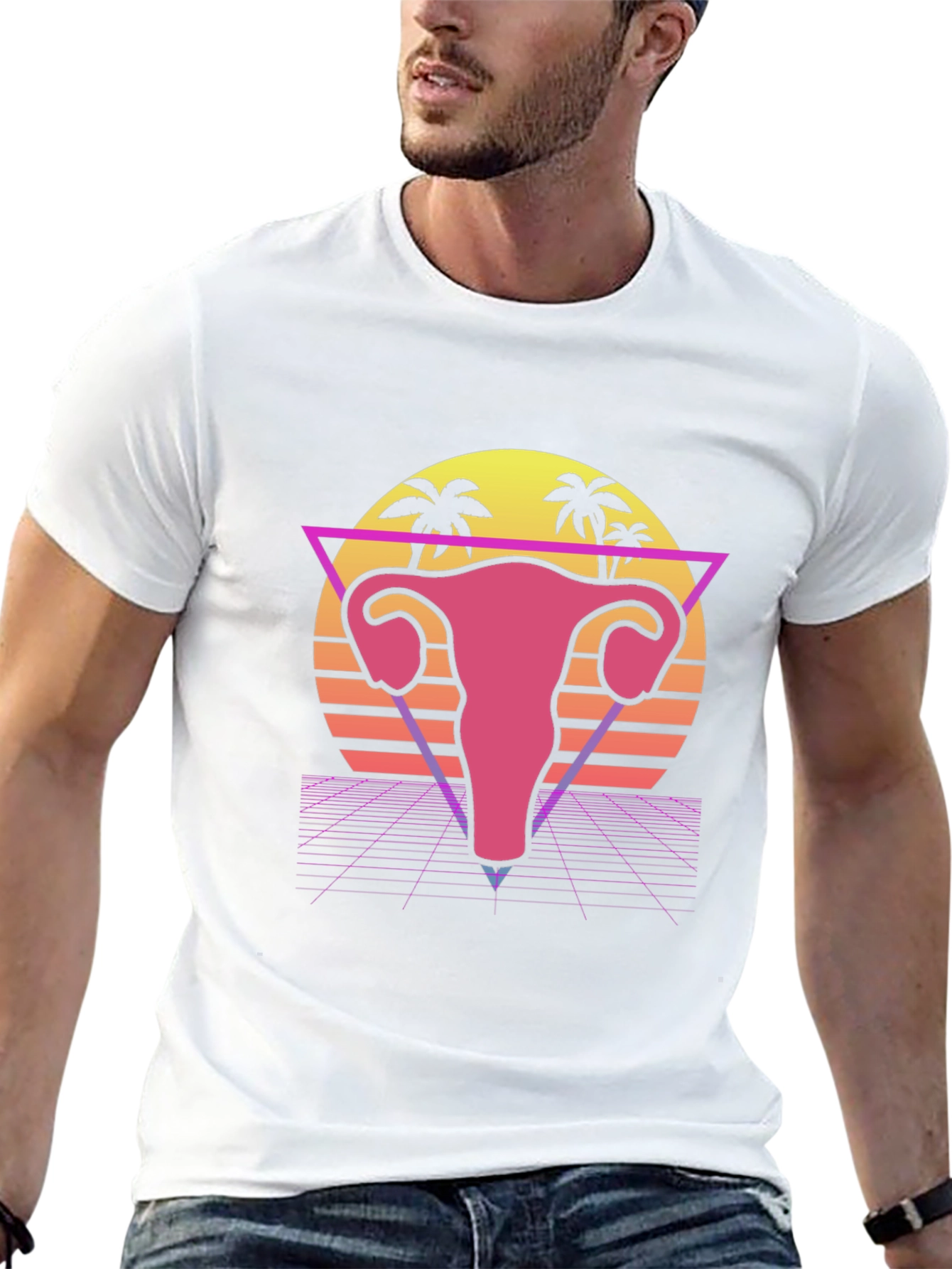 Retro Uterus T-Shirt - Vaporwave Style Graphic Tee