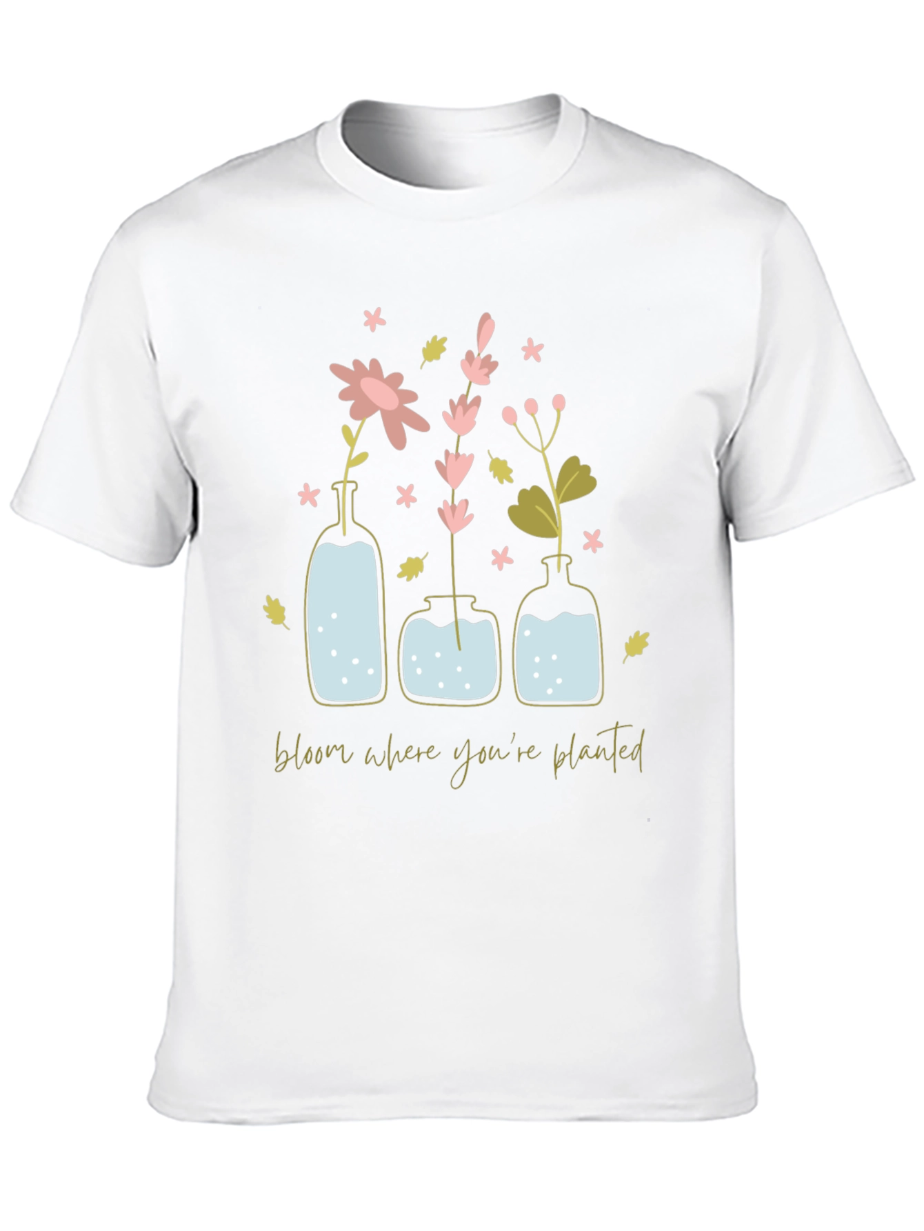Bloom Where Youre Planted Graphic Tee - Black