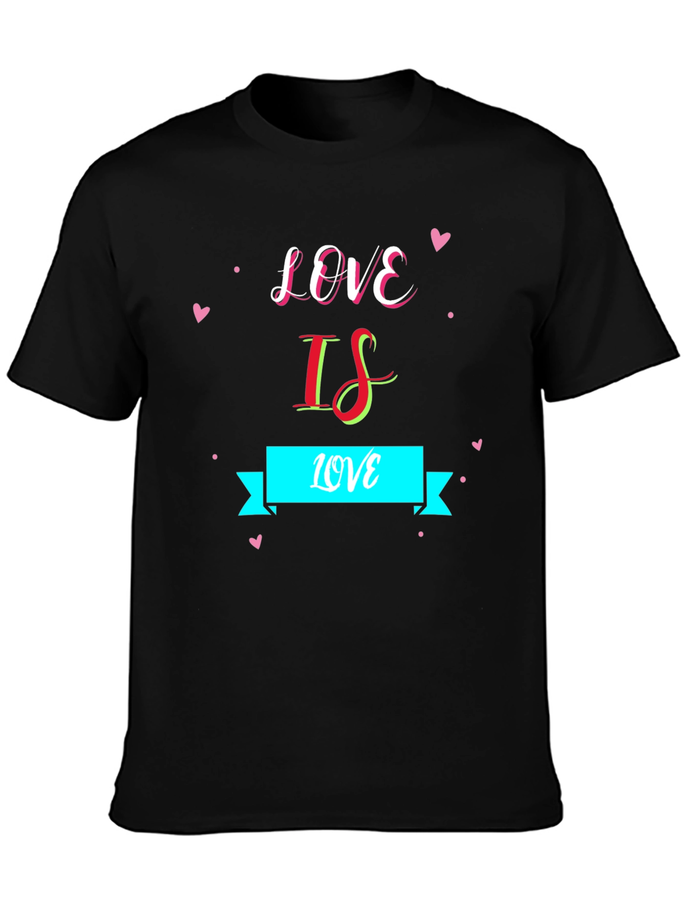 Love Is Love Graphic Black T-Shirt