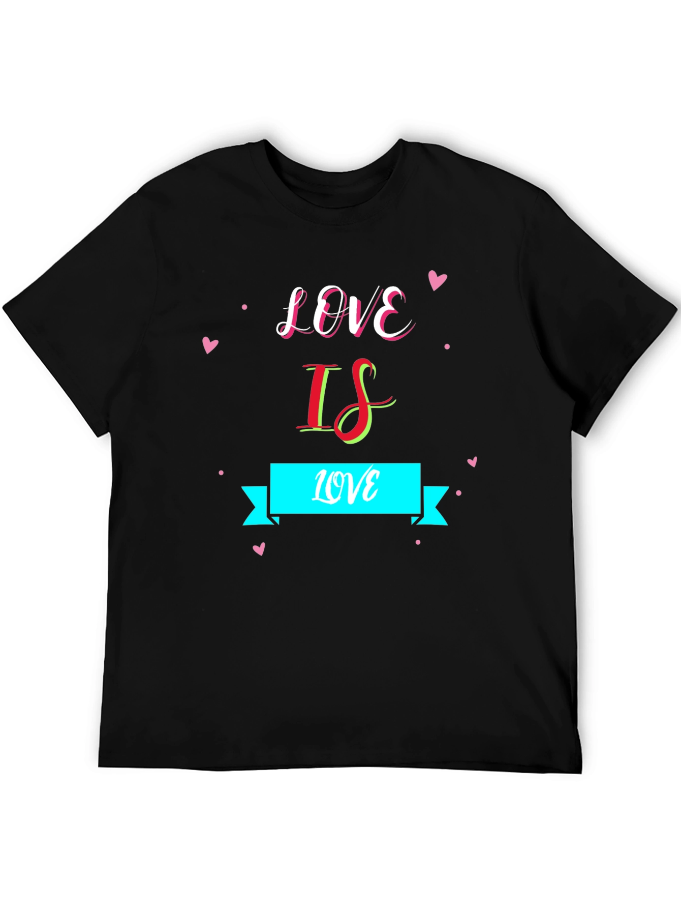 Love Is Love Graphic Black T-Shirt
