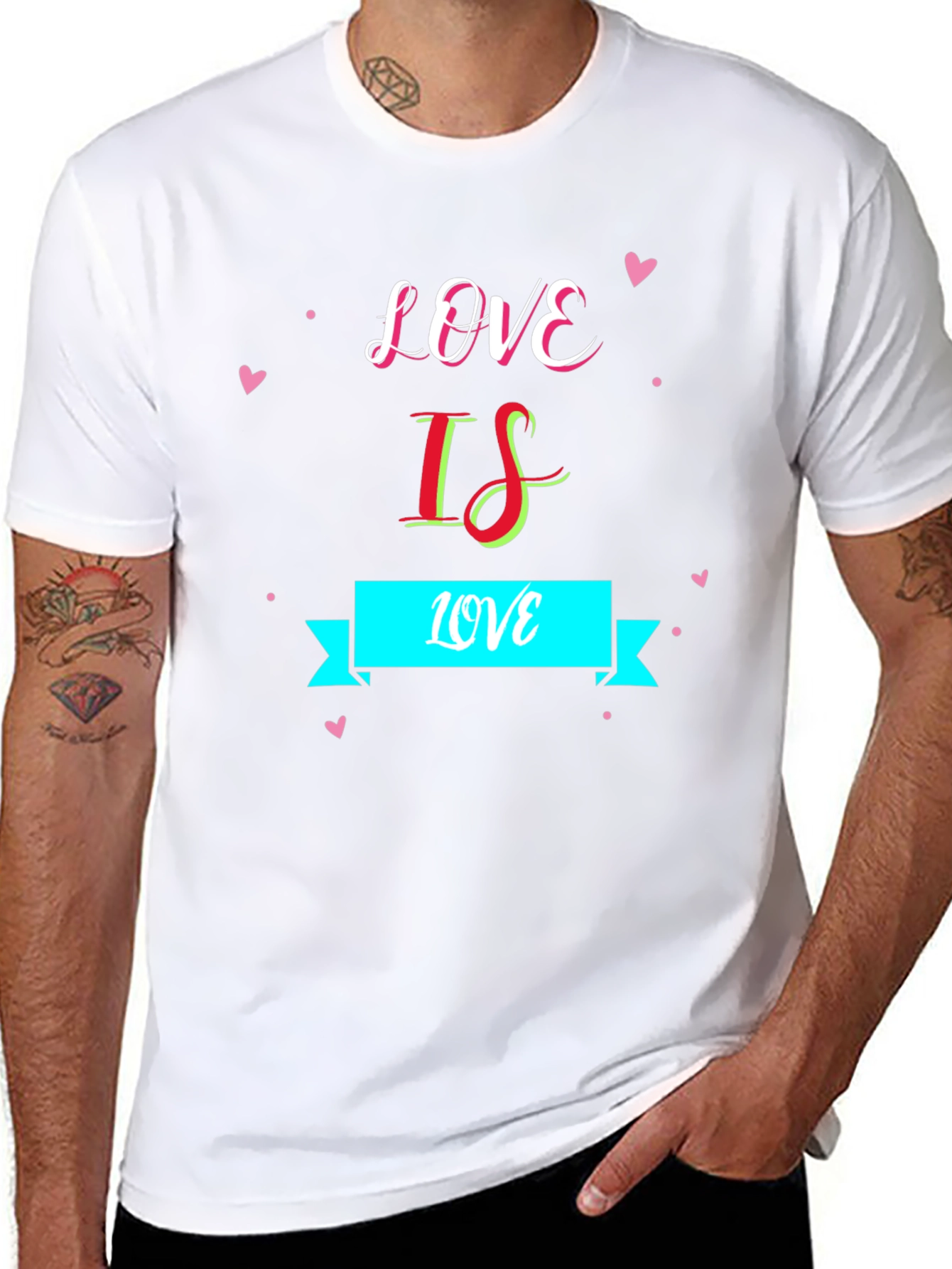 Love Is Love Graphic Black T-Shirt