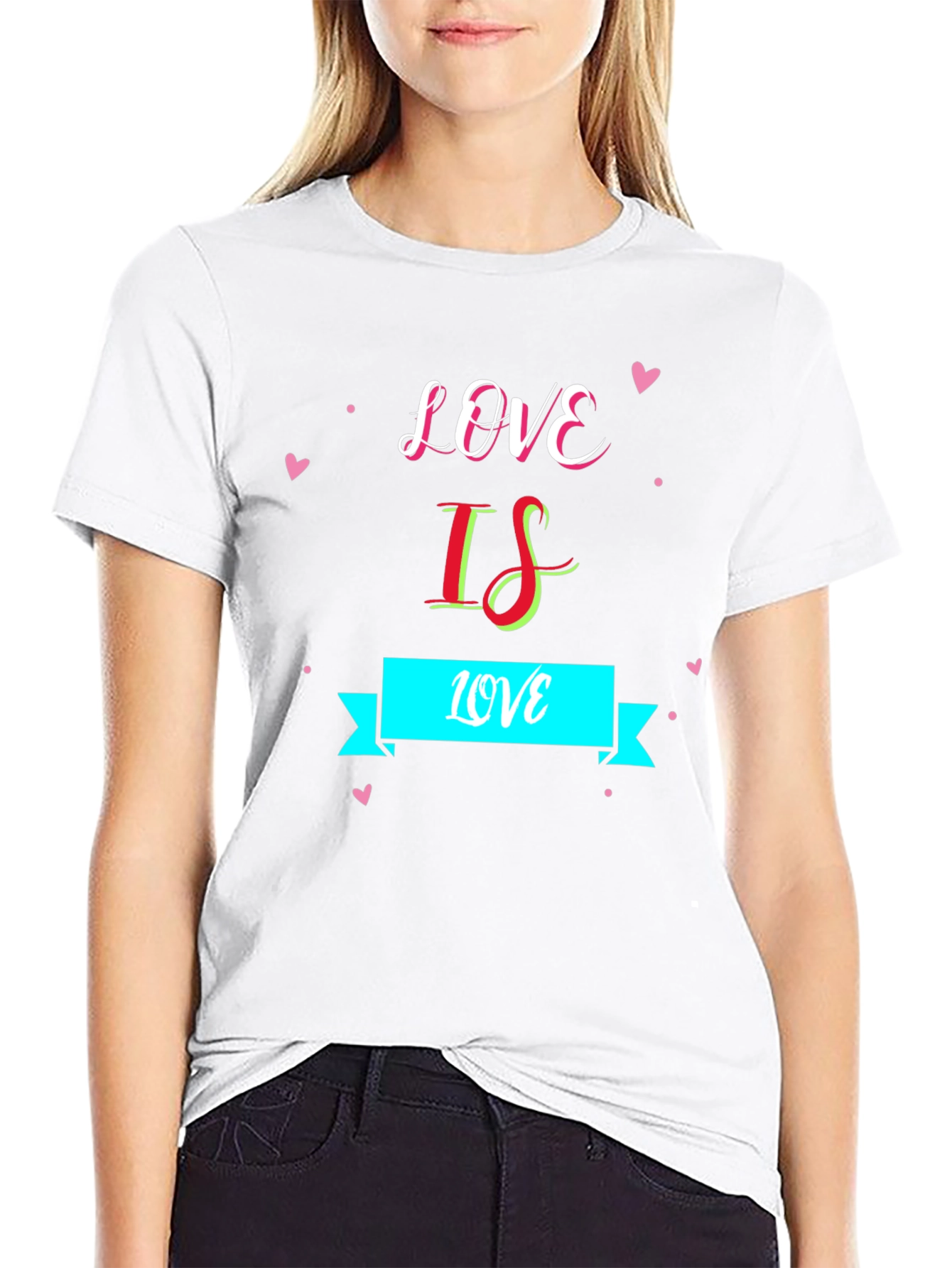 Love Is Love Graphic Black T-Shirt