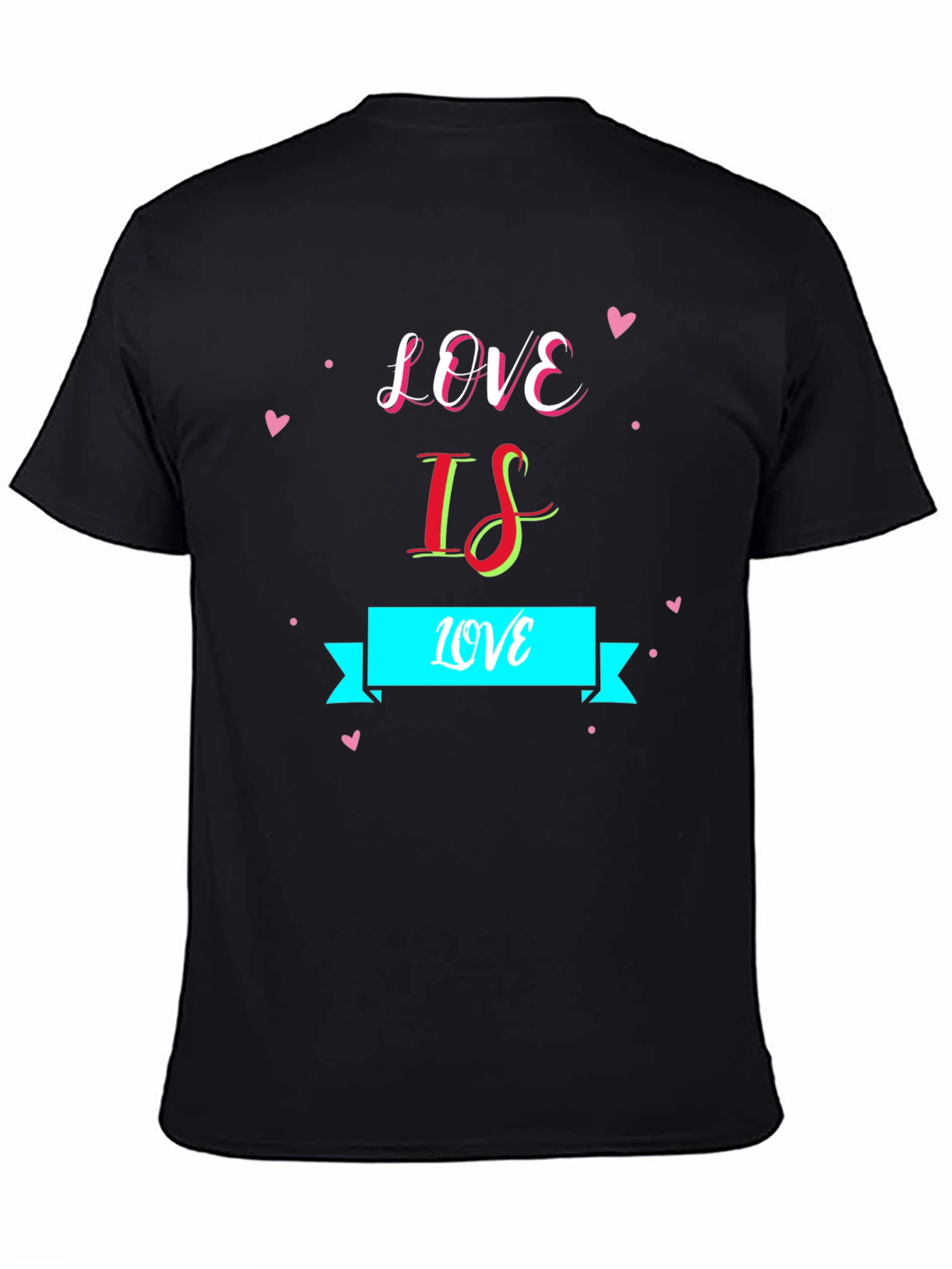 Love Is Love Graphic Black T-Shirt