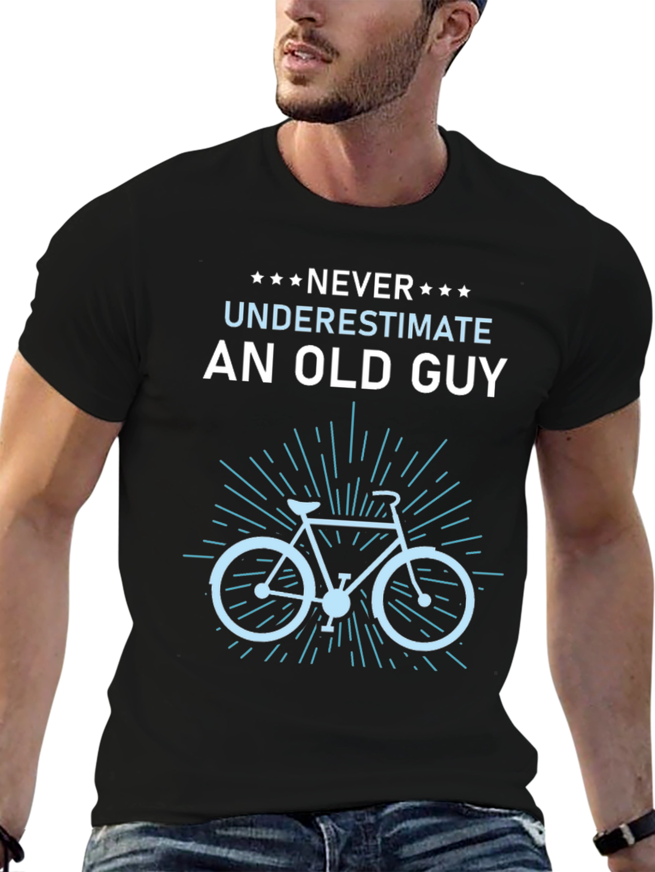 Never Underestimate An Old Guy Bike Graphic Tee