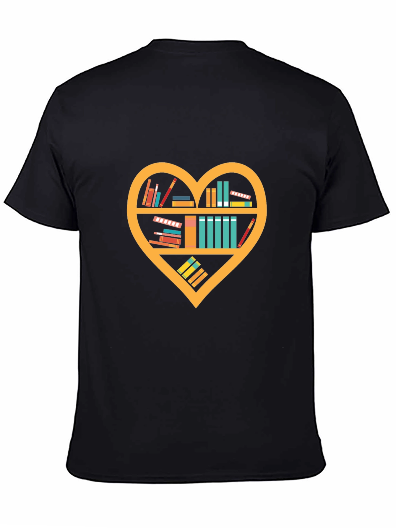 Book Lovers Heart Shelf T-Shirt