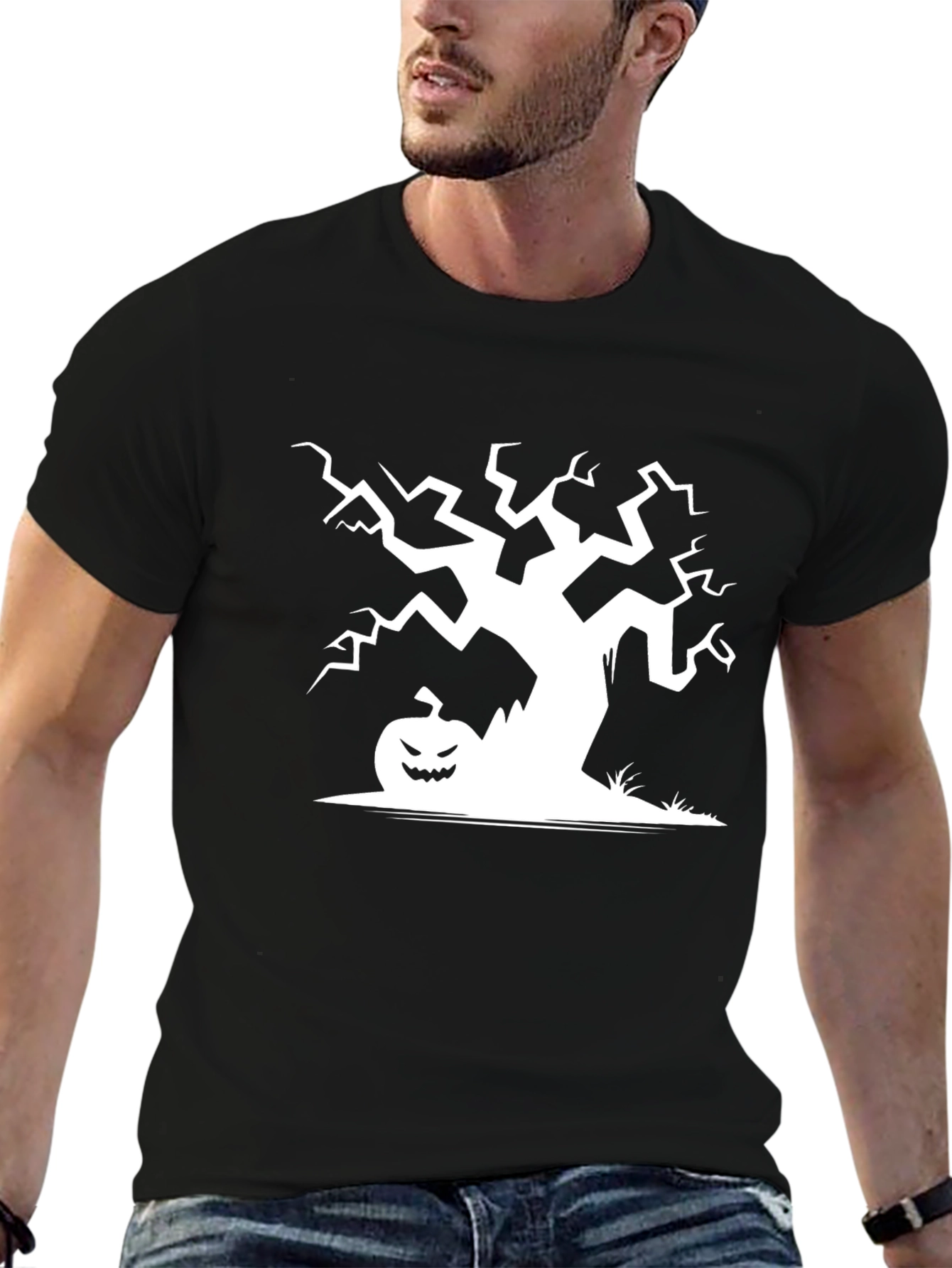 Spooky Tree Halloween Graphic Tee