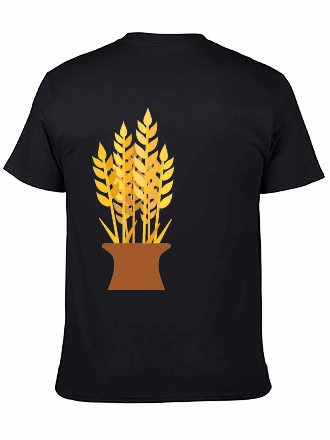 Wheat Graphic Black T-Shirt