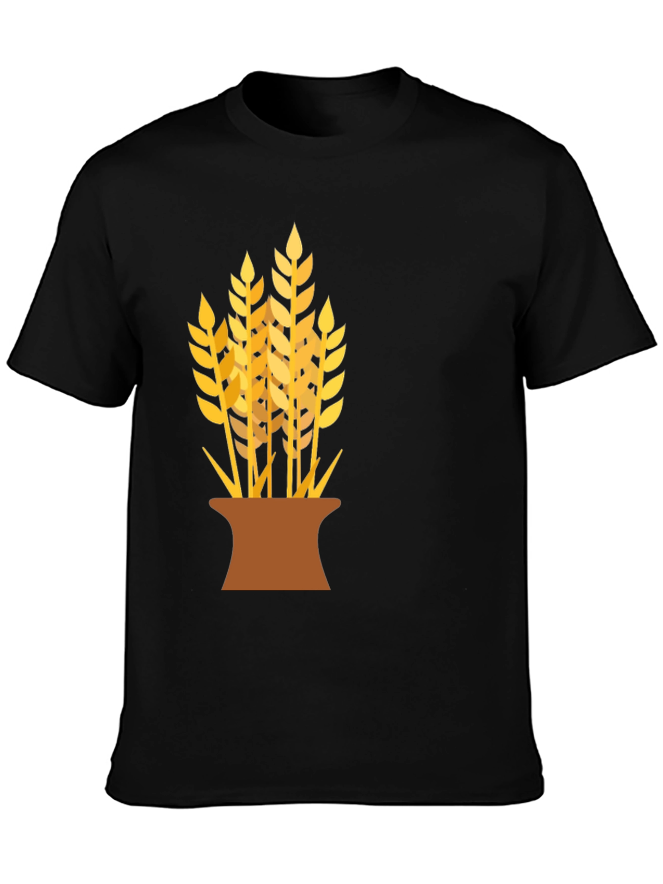Wheat Graphic Black T-Shirt