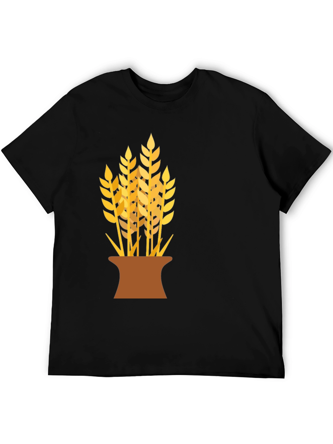 Wheat Graphic Black T-Shirt