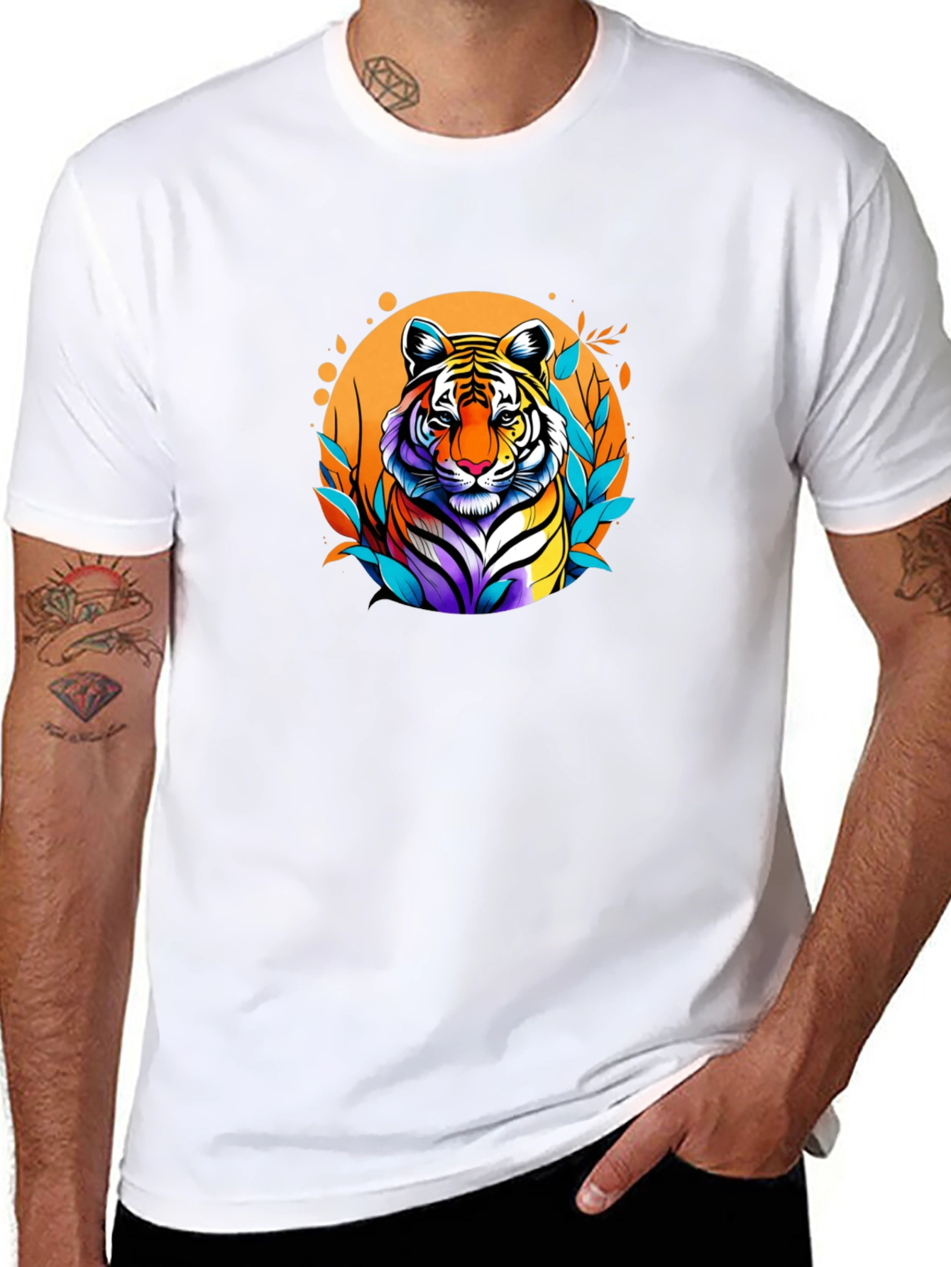Vibrant Tiger Graphic Tee - Bold Style