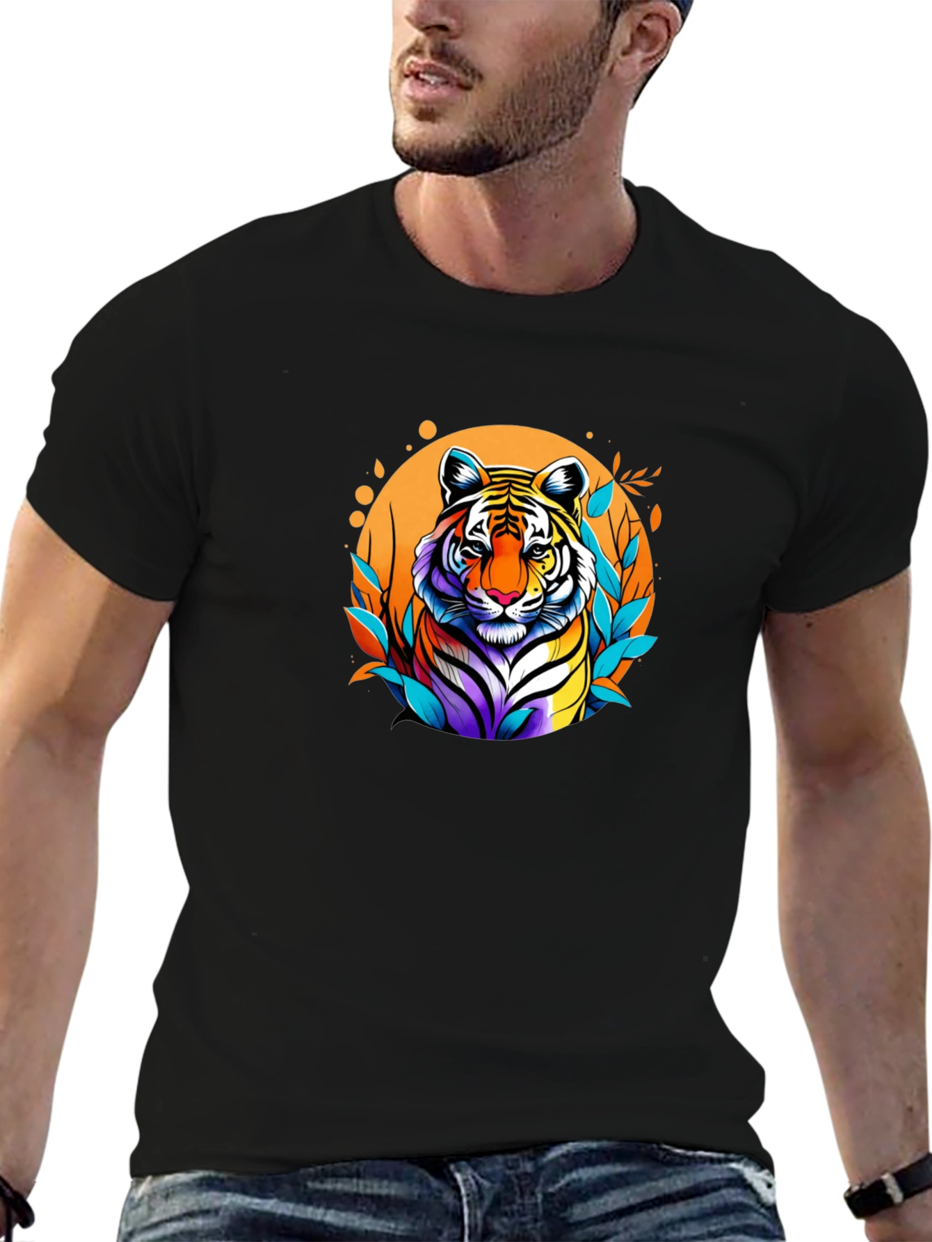 Vibrant Tiger Graphic Tee - Bold Style