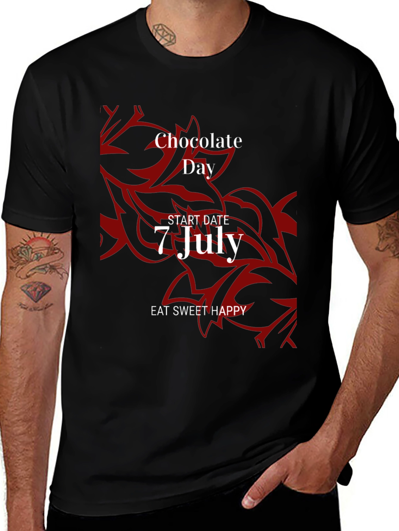 Chocolate Day Tee - Eat Sweet Happy