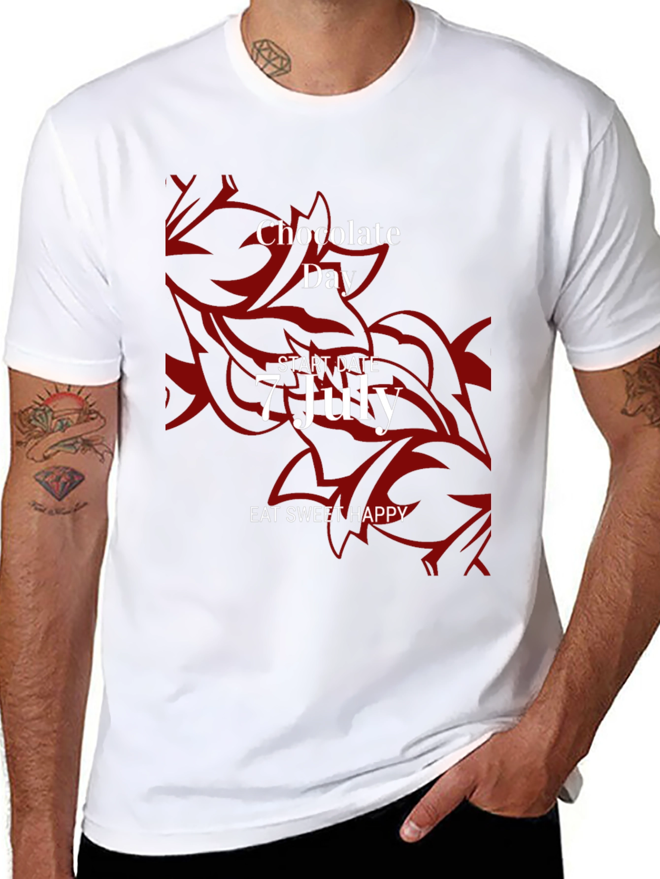 Chocolate Day Tee - Eat Sweet Happy