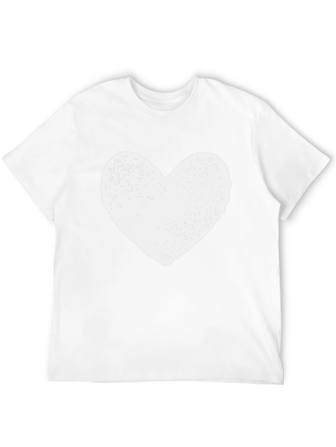 Heart Graphic Print Black T-Shirt