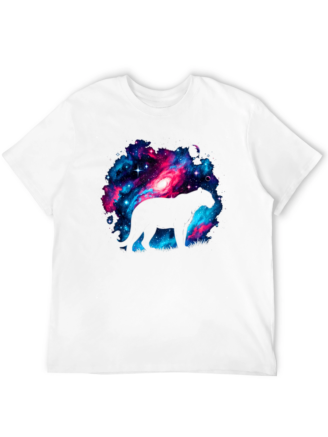 Galaxy Panther T-Shirt - Cosmic Cat Design