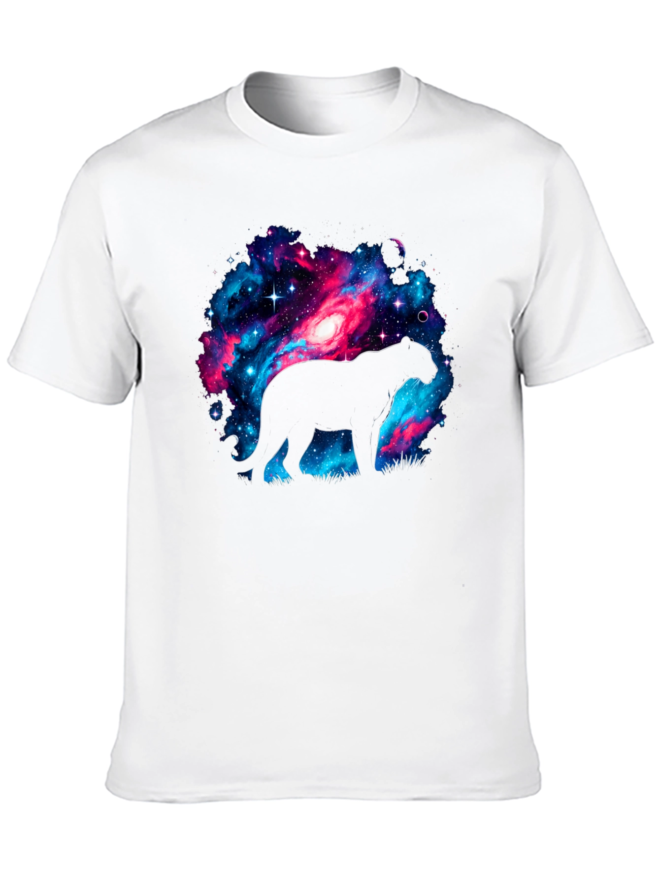 Galaxy Panther T-Shirt - Cosmic Cat Design