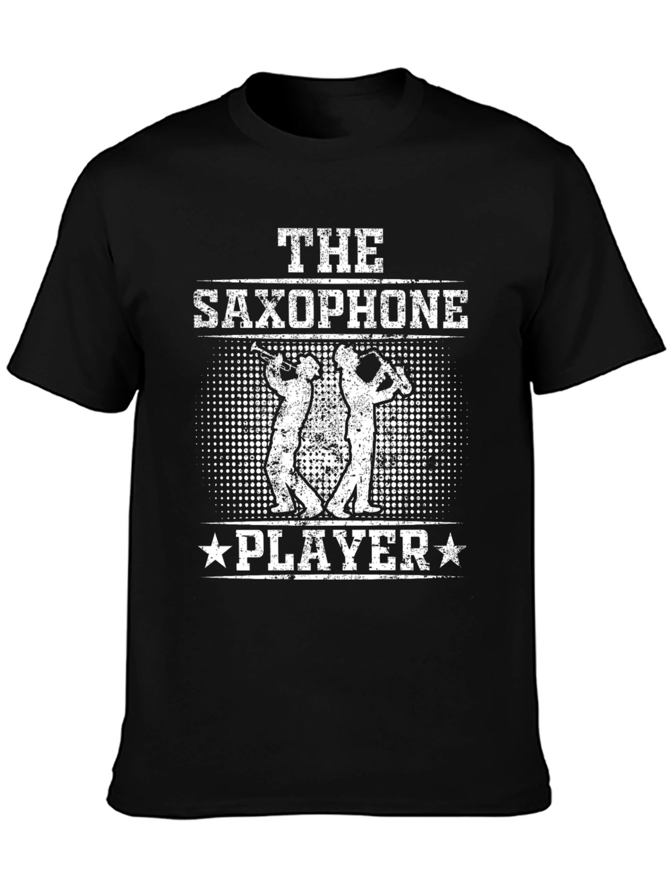 The Saxophone Player Black T-Shirt