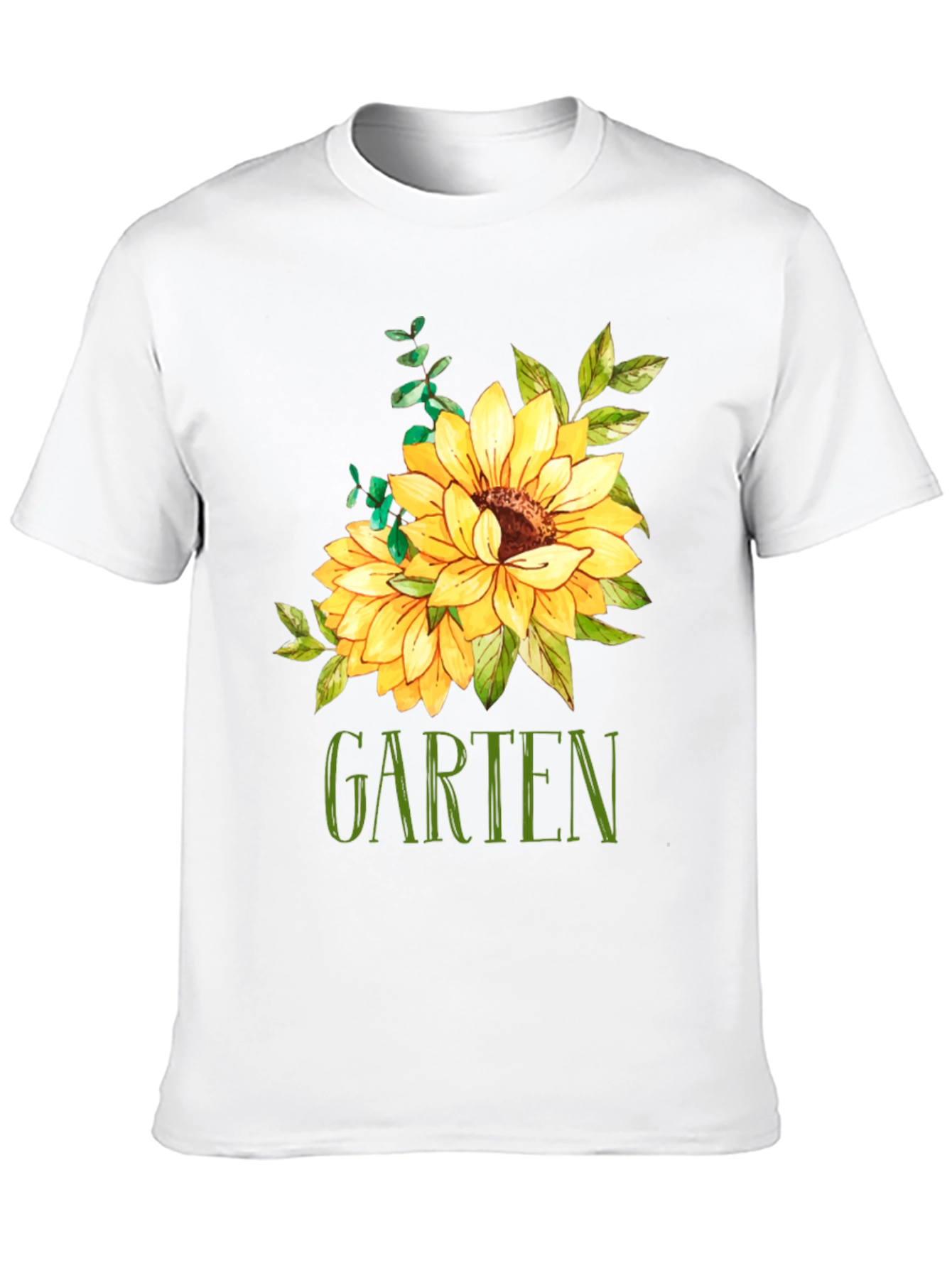 Garten Sunflower Graphic Tee - Black Cotton T-Shirt