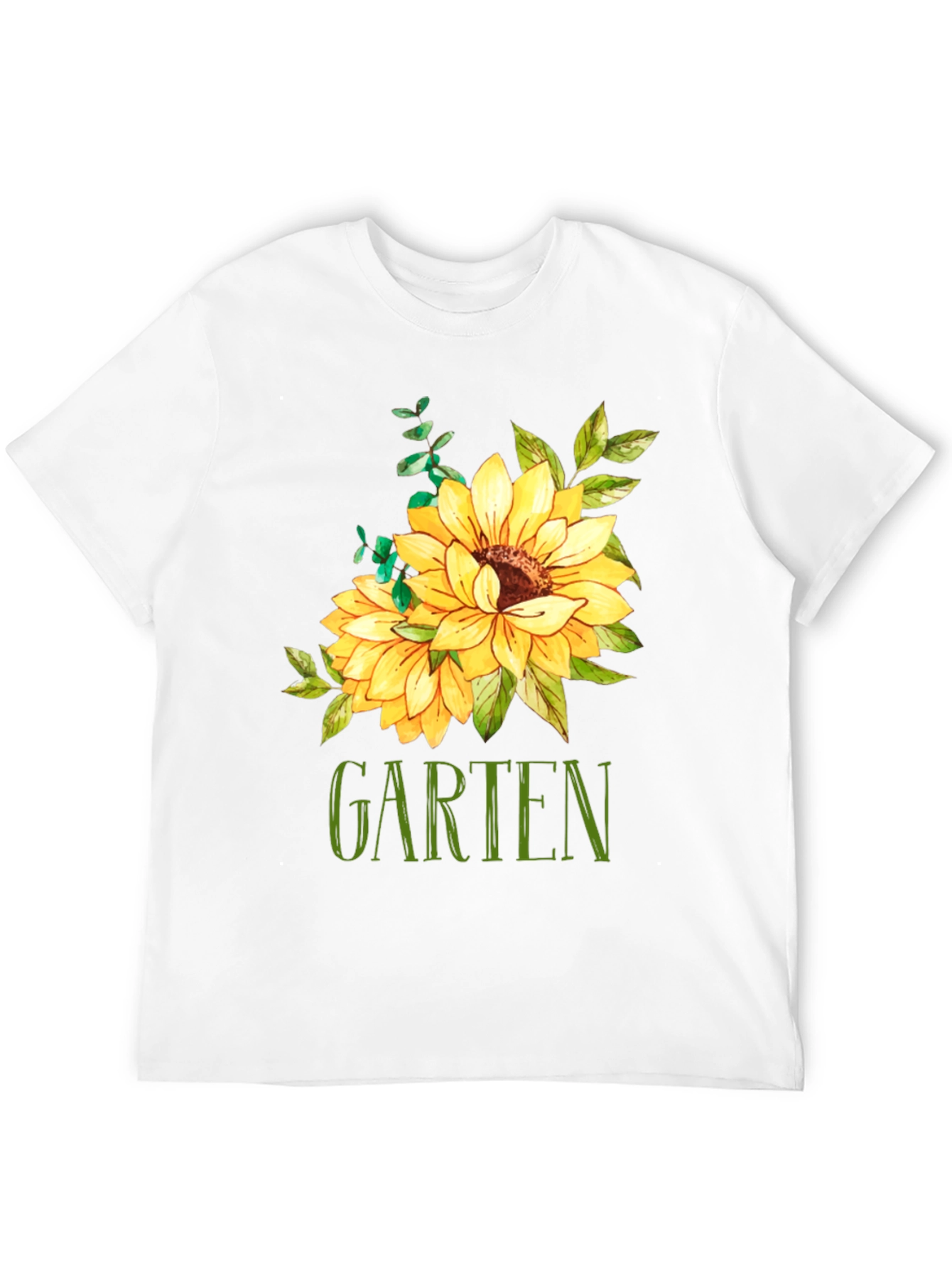 Garten Sunflower Graphic Tee - Black Cotton T-Shirt