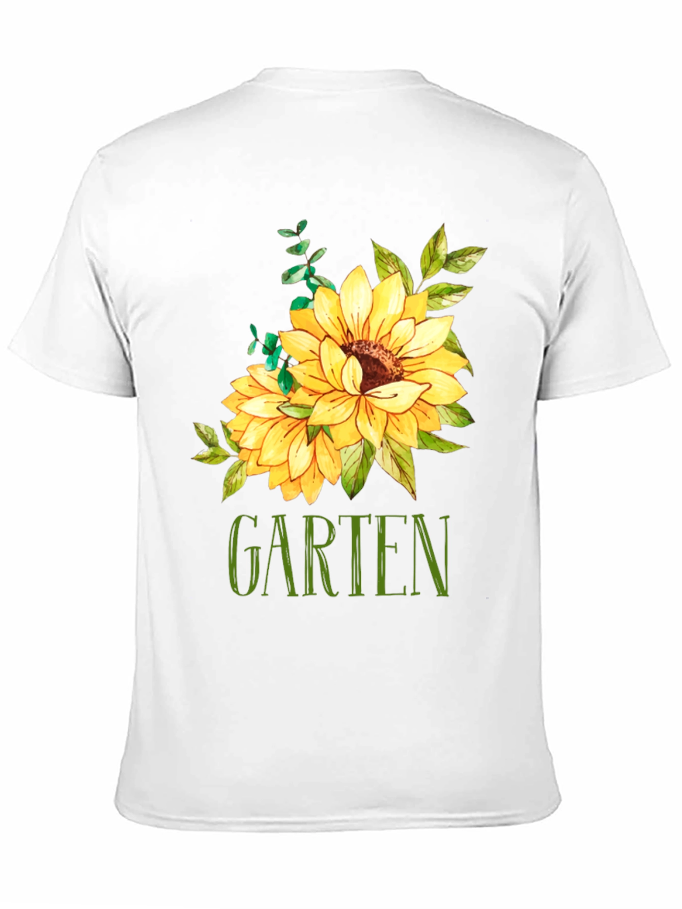 Garten Sunflower Graphic Tee - Black Cotton T-Shirt
