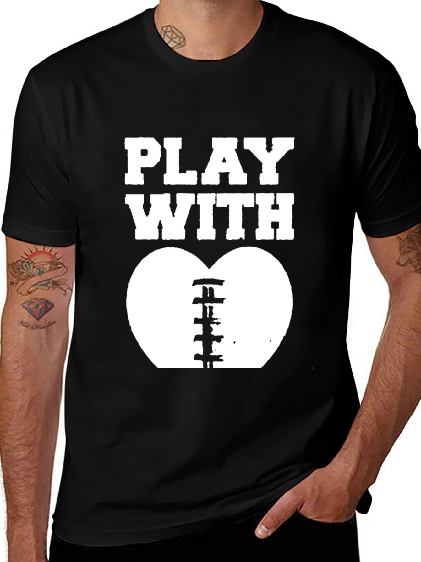 Play With My Heart Football T-Shirt