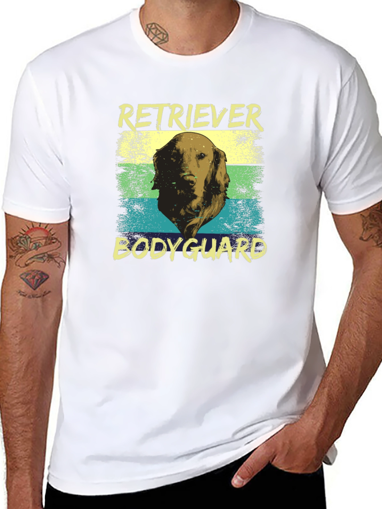 Retriever Bodyguard Graphic T-Shirt - Dog Lover Tee