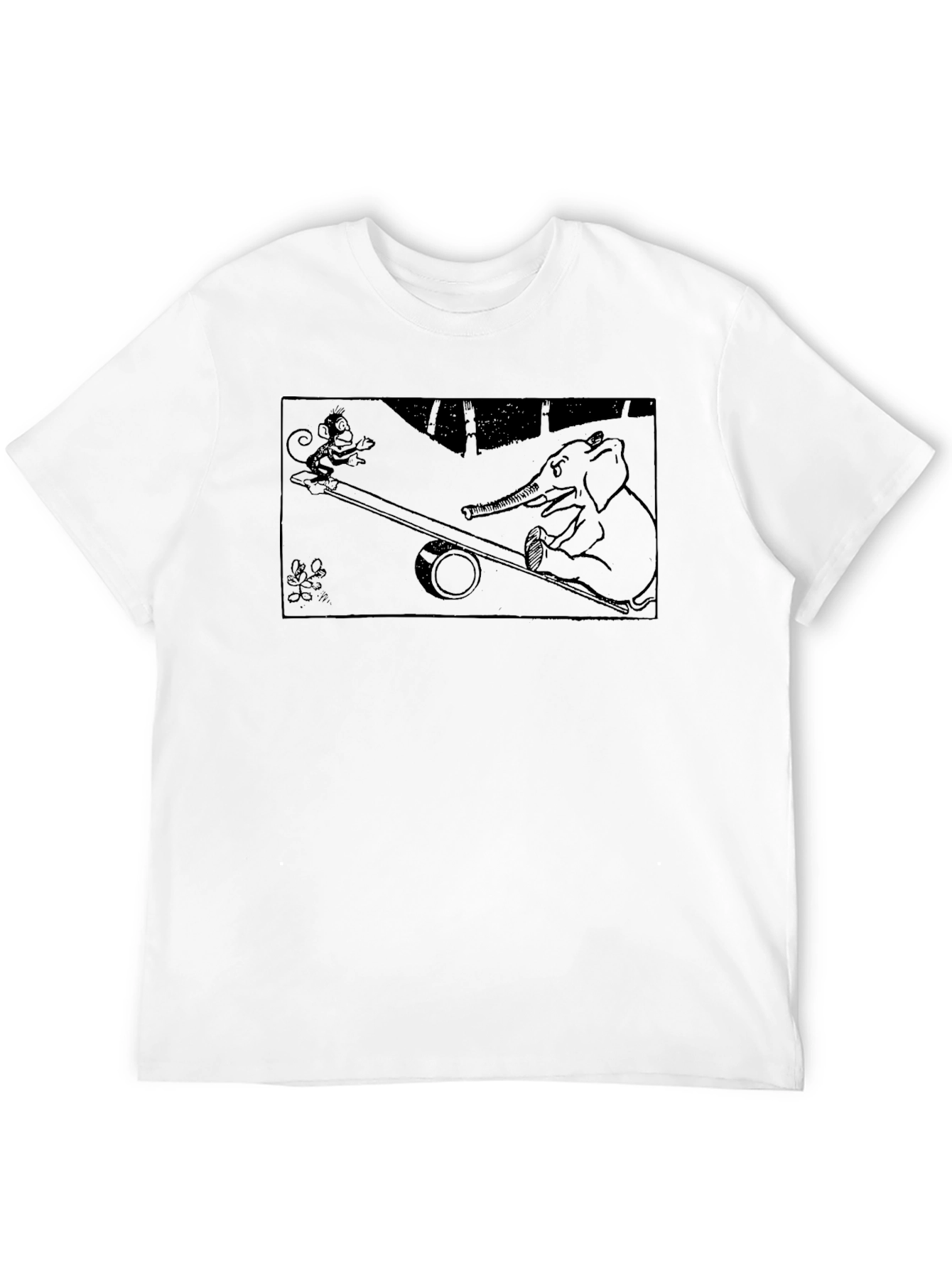Monkey & Elephant See-Saw Graphic Tee