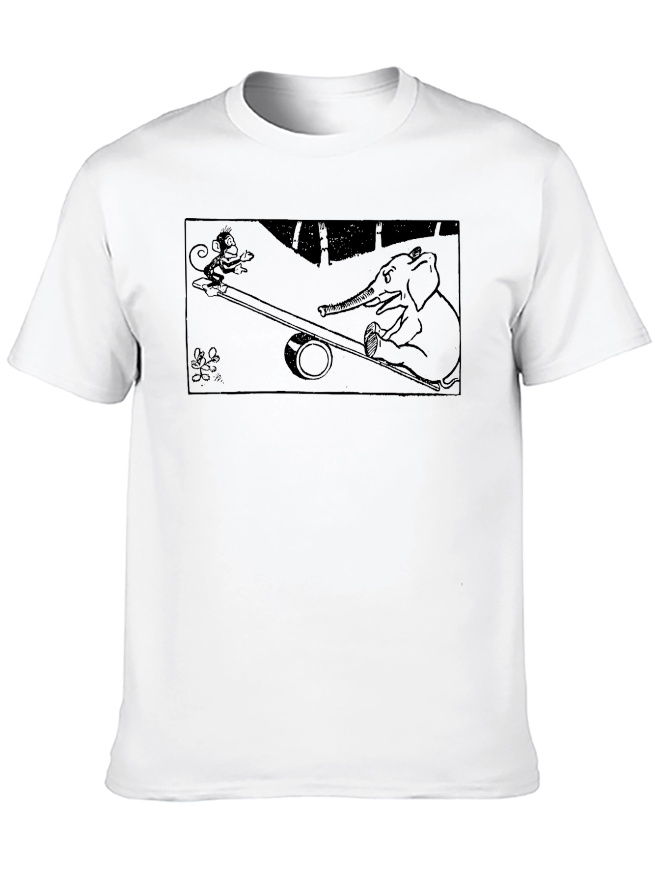 Monkey & Elephant See-Saw Graphic Tee