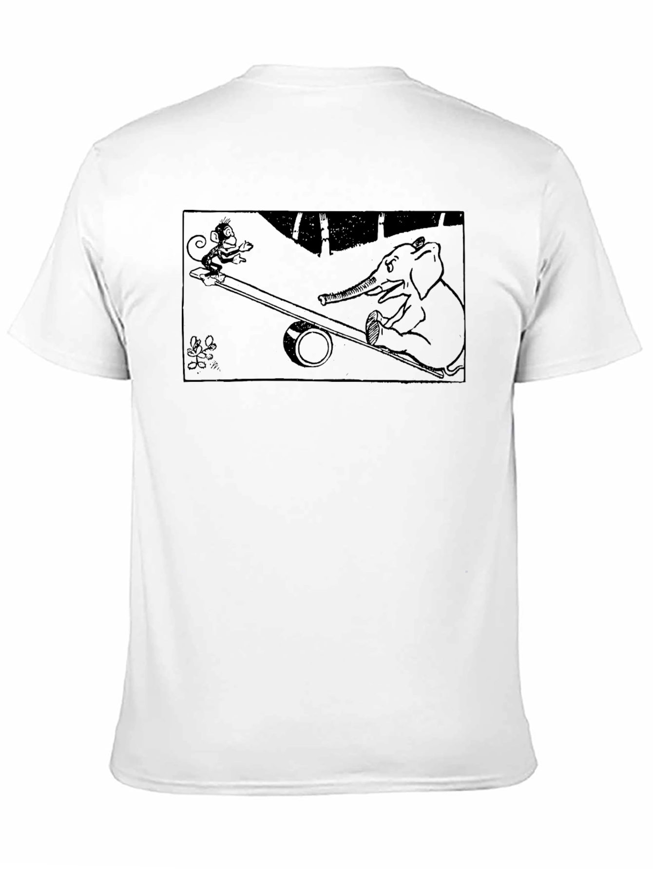 Monkey & Elephant See-Saw Graphic Tee