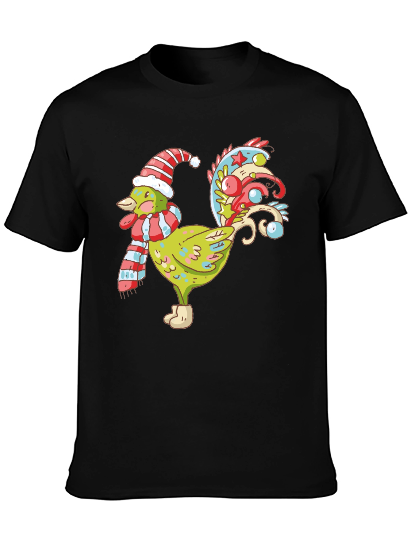 Festive Rooster Graphic Tee