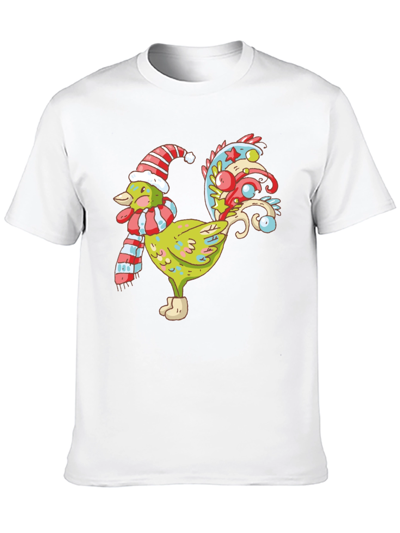 Festive Rooster Graphic Tee