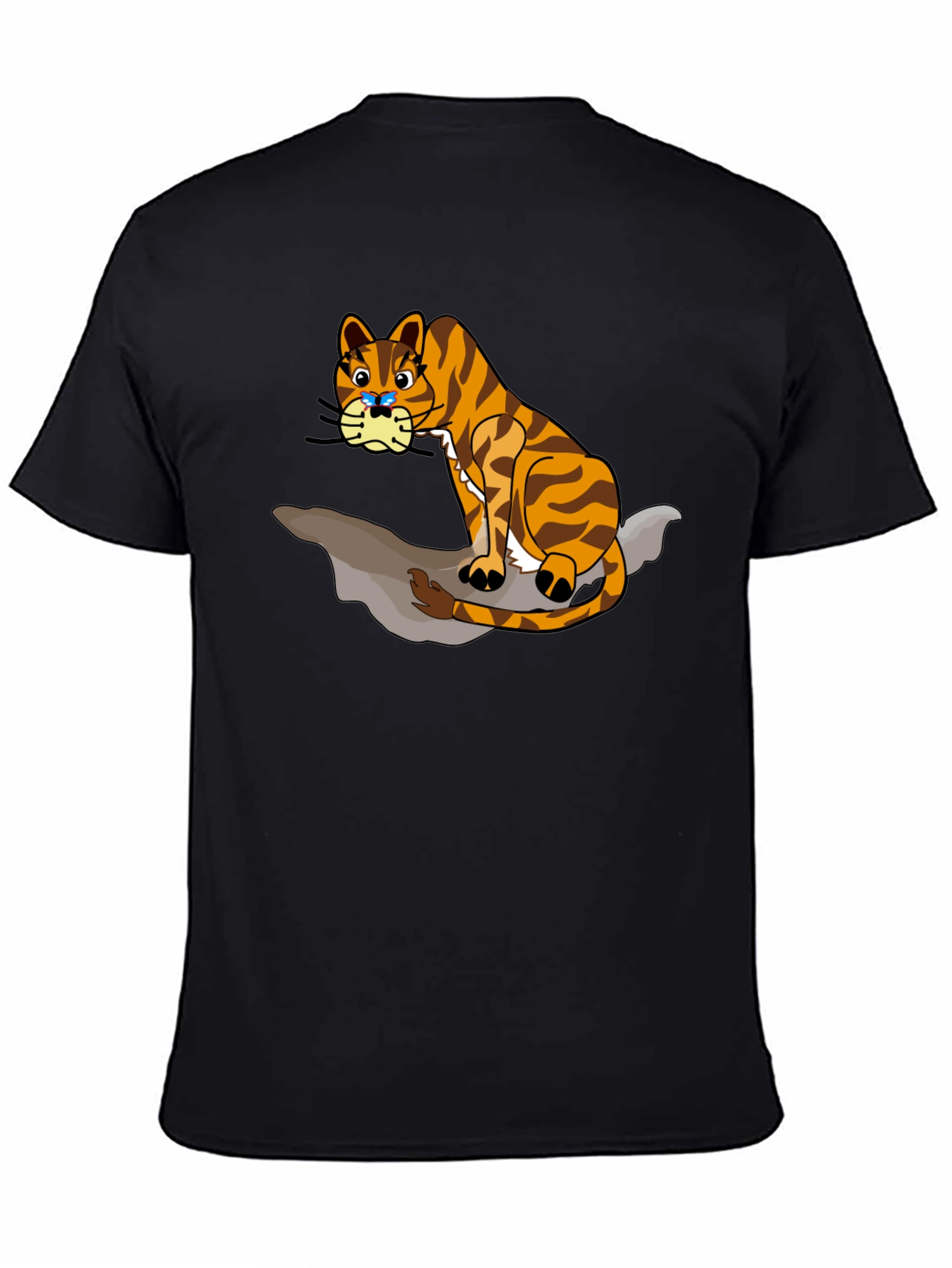 Cartoon Tiger Graphic T-Shirt