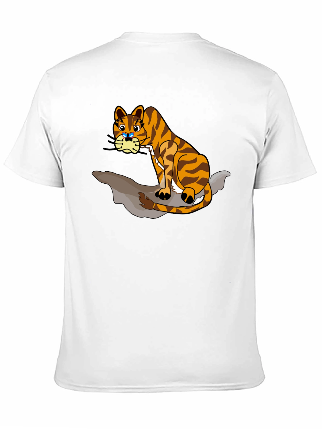 Cartoon Tiger Graphic T-Shirt