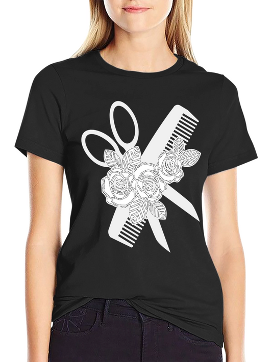 Floral Barber Tee - Stylist T-Shirt