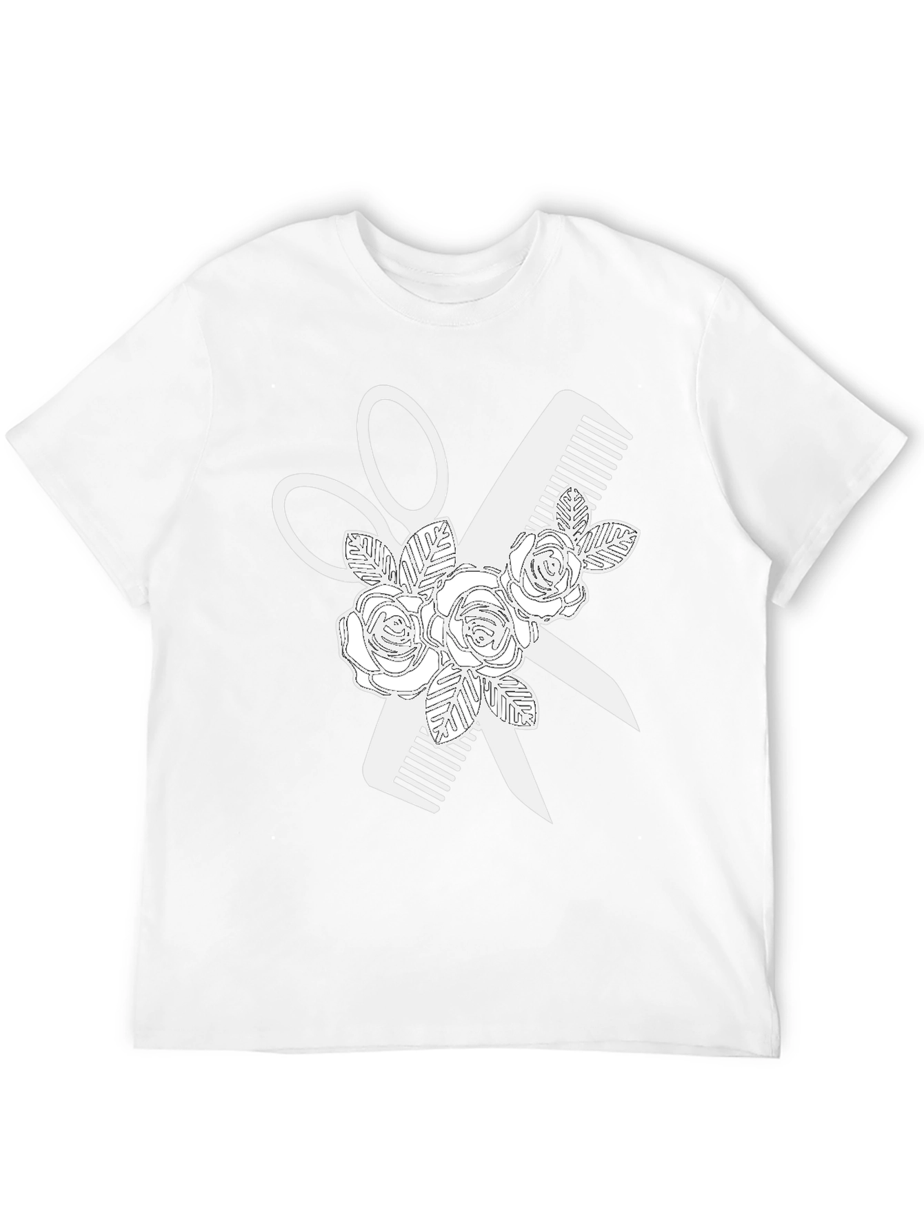 Floral Barber Tee - Stylist T-Shirt