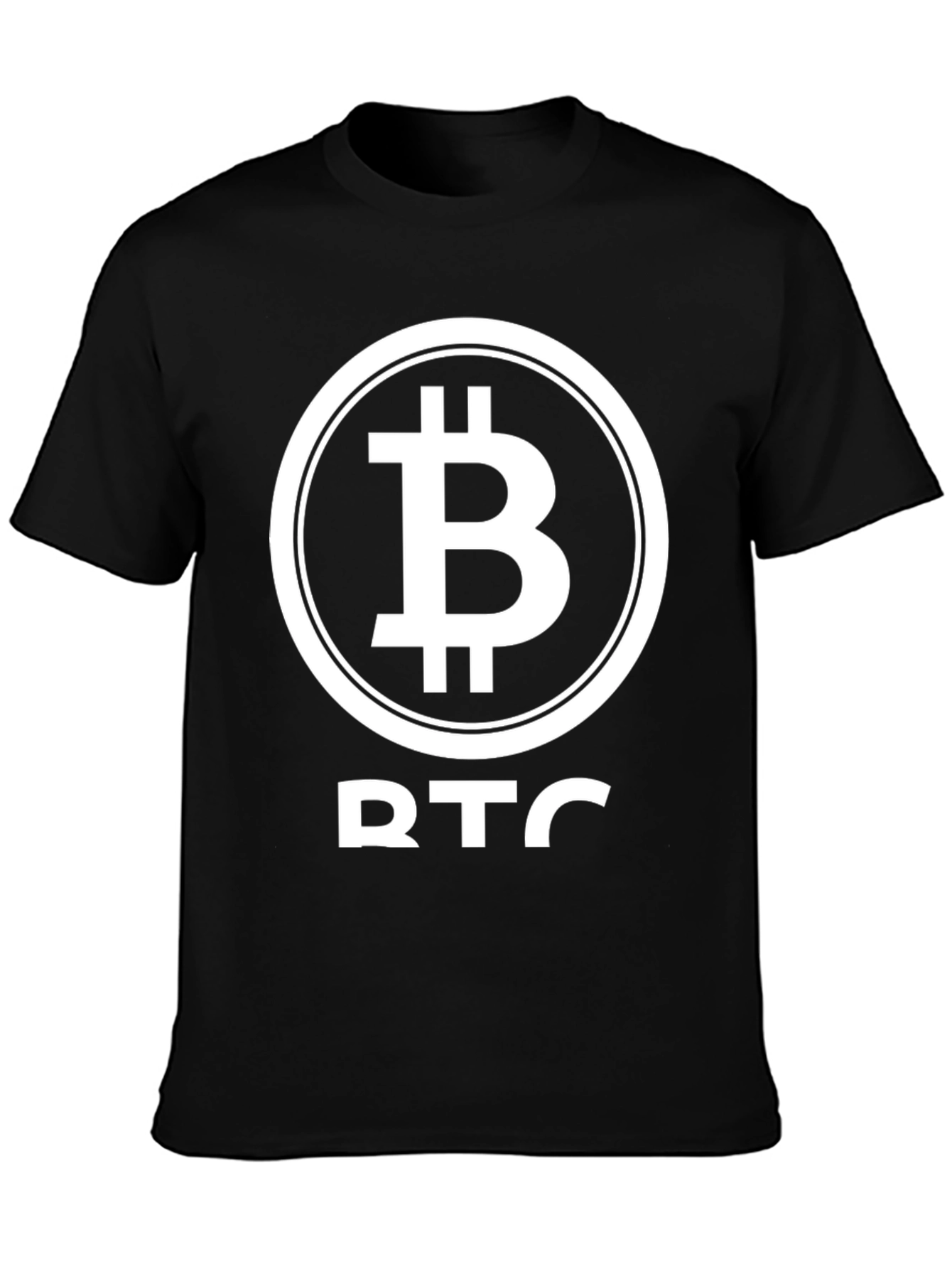 Bitcoin BTC Crypto T-Shirt - Black Cotton