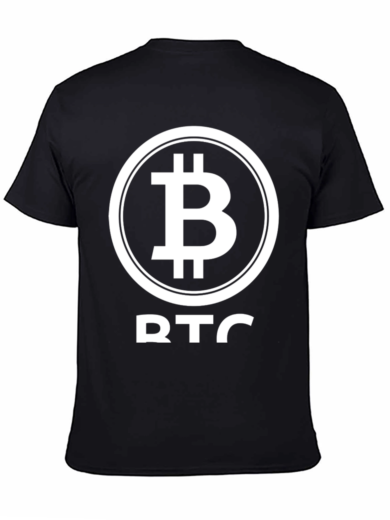 Bitcoin BTC Crypto T-Shirt - Black Cotton