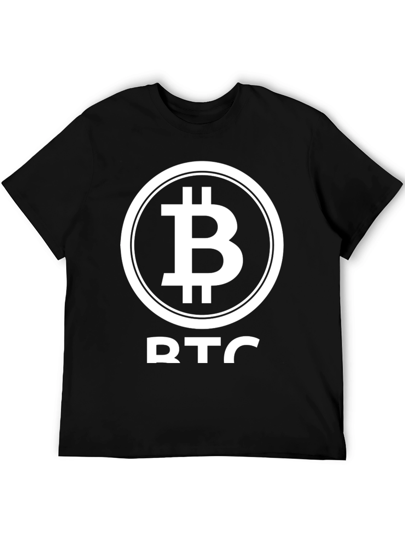 Bitcoin BTC Crypto T-Shirt - Black Cotton