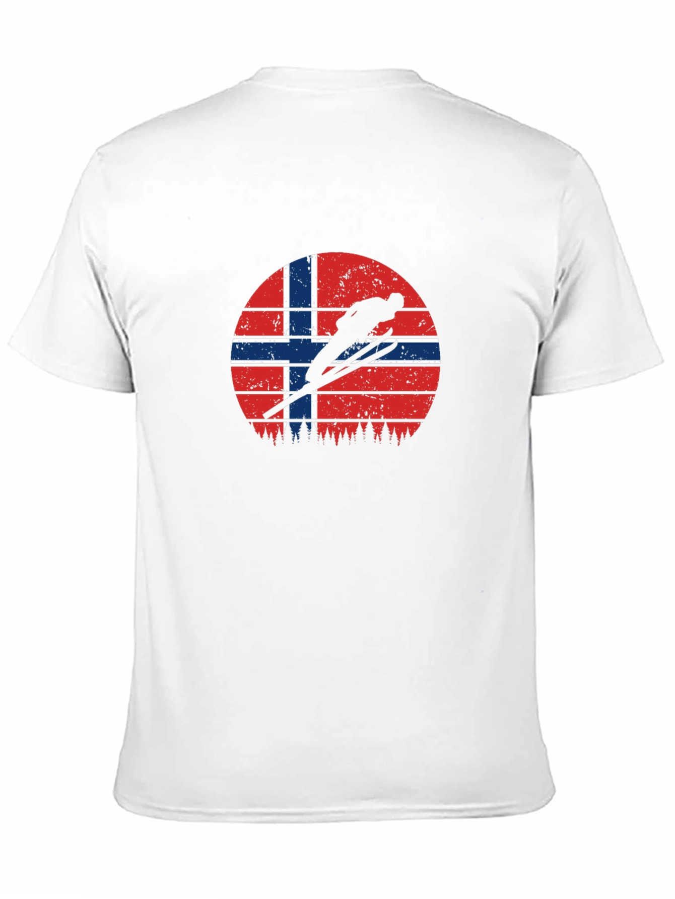 Norway Flag Ski Jumper Black T-Shirt
