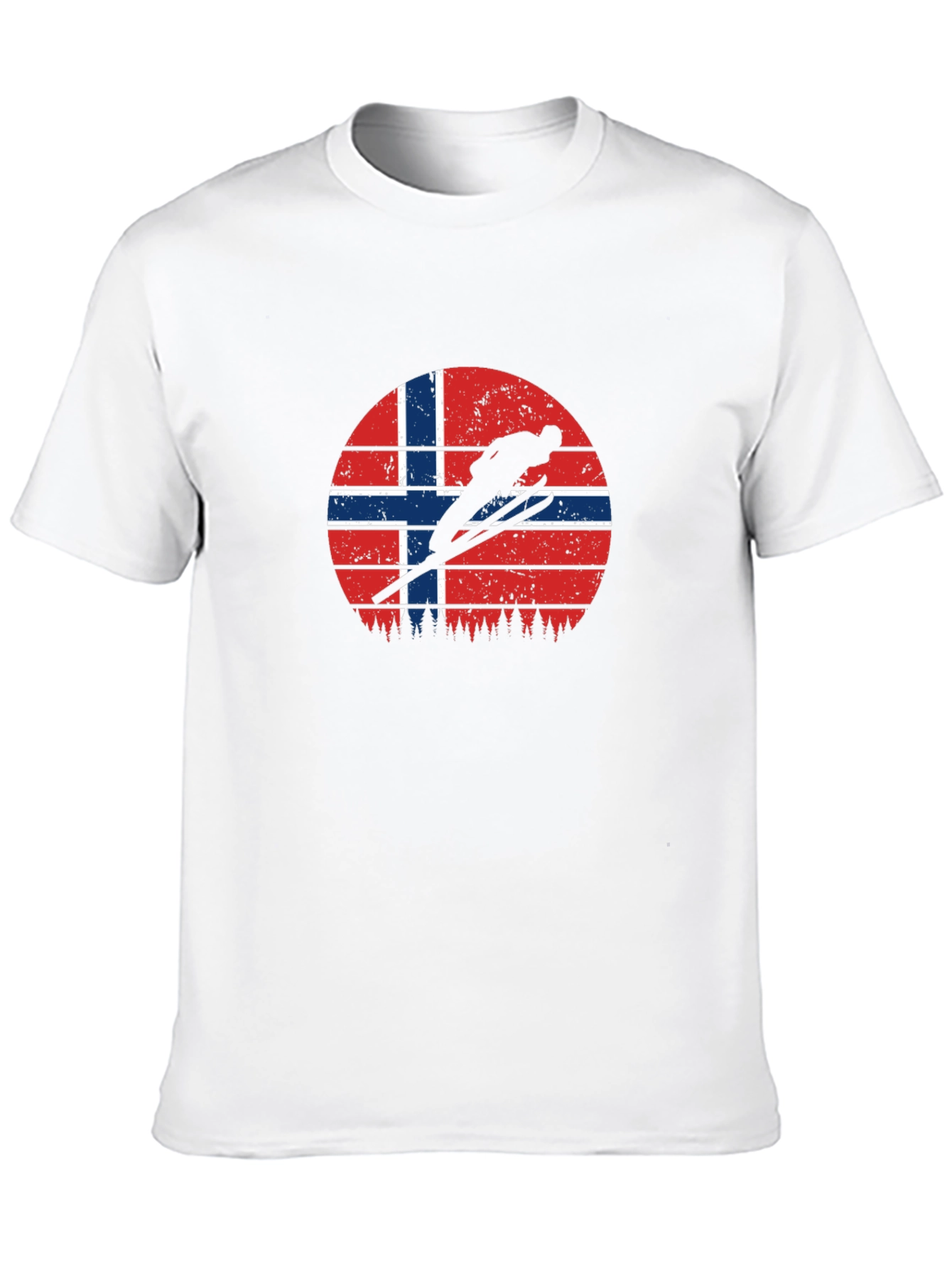 Norway Flag Ski Jumper Black T-Shirt