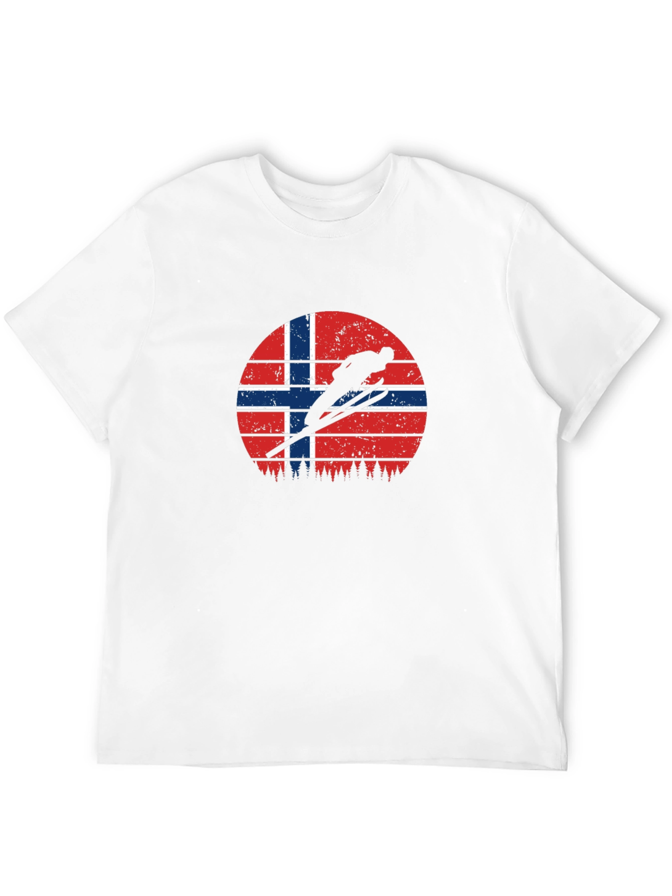 Norway Flag Ski Jumper Black T-Shirt