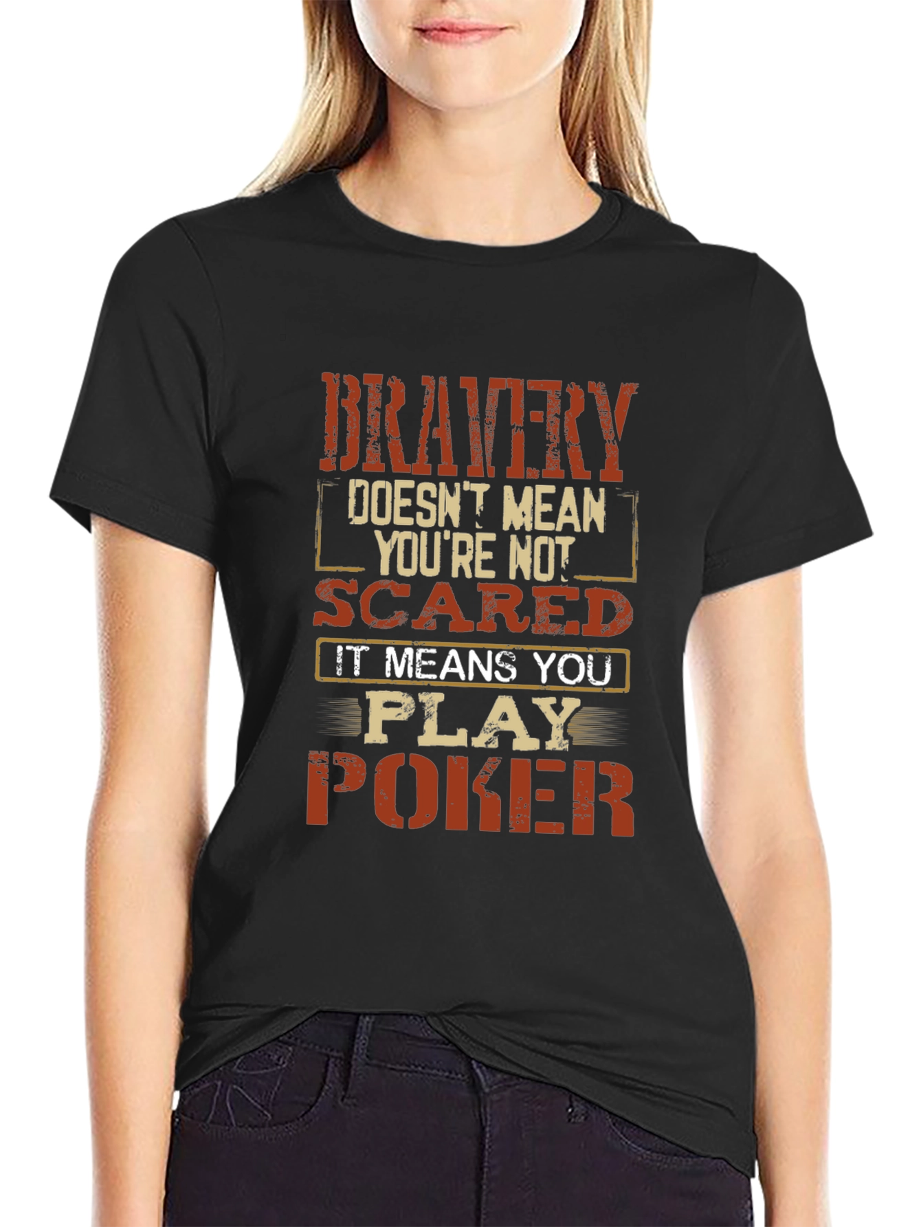Bravery Poker T-Shirt - Bold Graphic Tee
