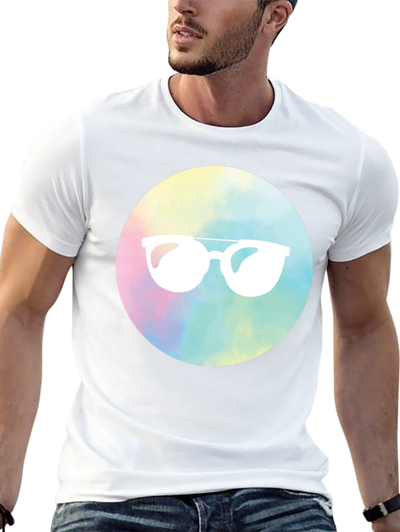 Cool Shades Graphic Tee - Black Cotton Blend