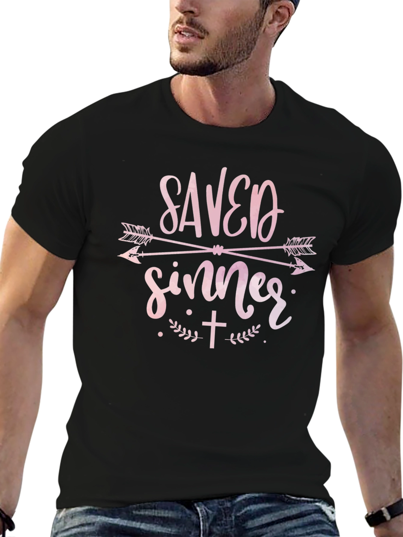 Saved Sinner Graphic Tee - Christian Apparel