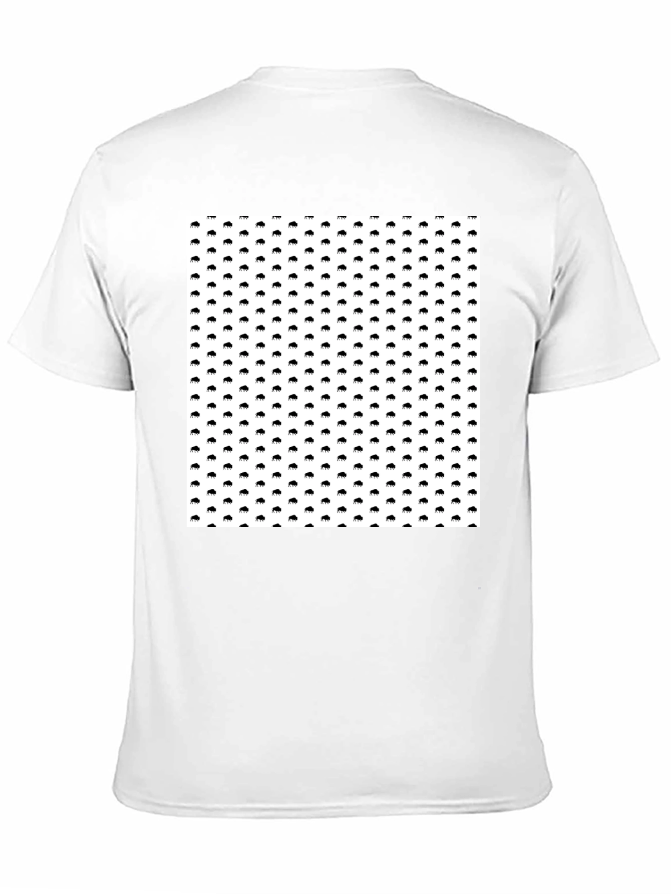 Modern Buffalo Print Black T-Shirt