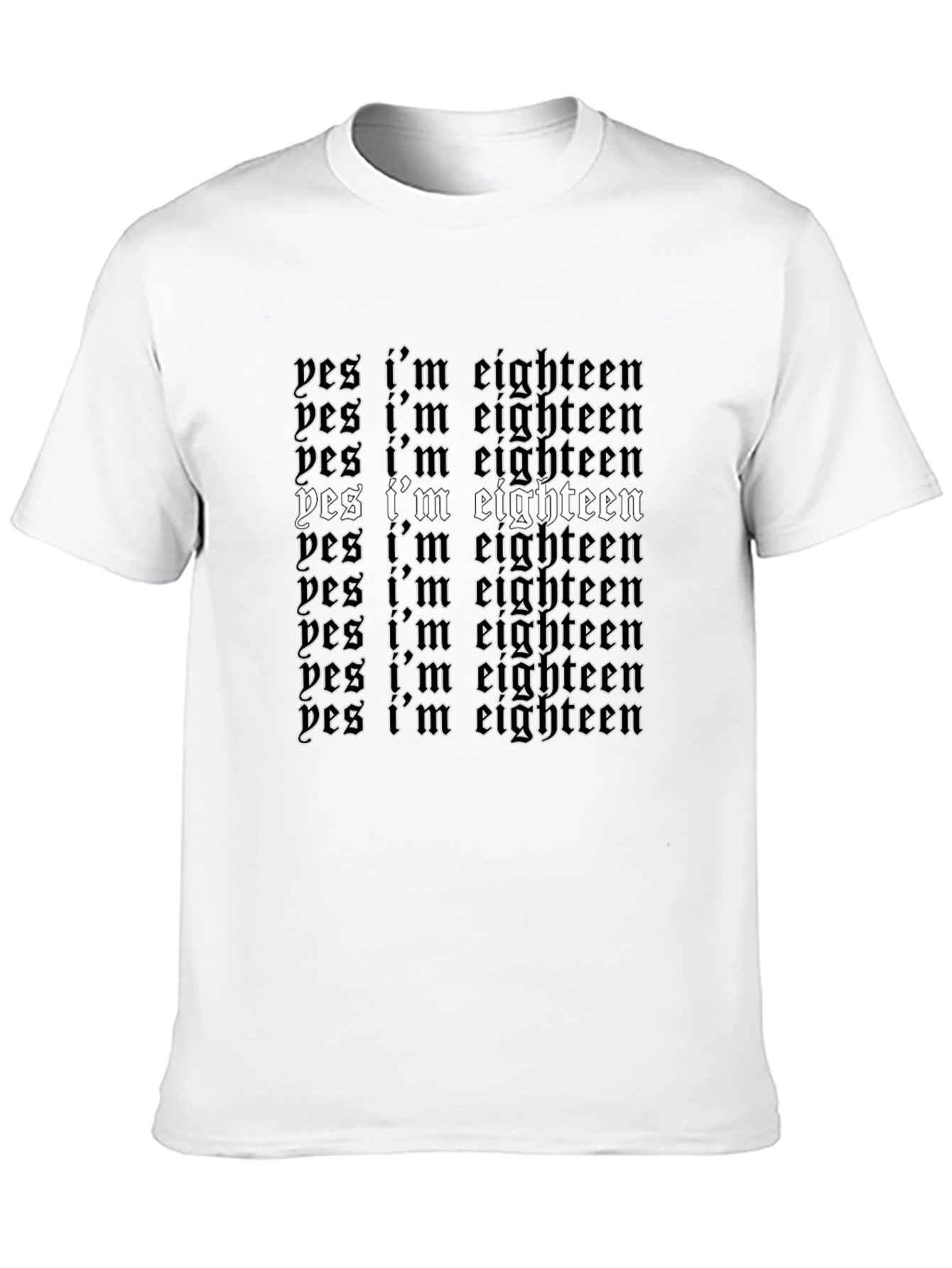 Yes Im Eighteen Black Graphic Tee