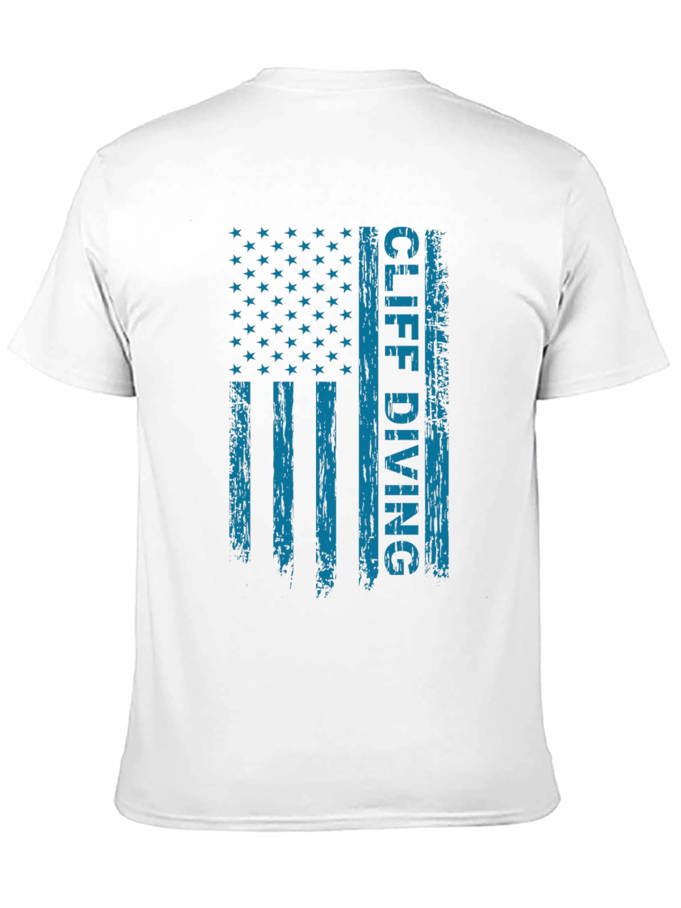 Cliff Diving USA Flag Graphic Tee - Patriotic Design