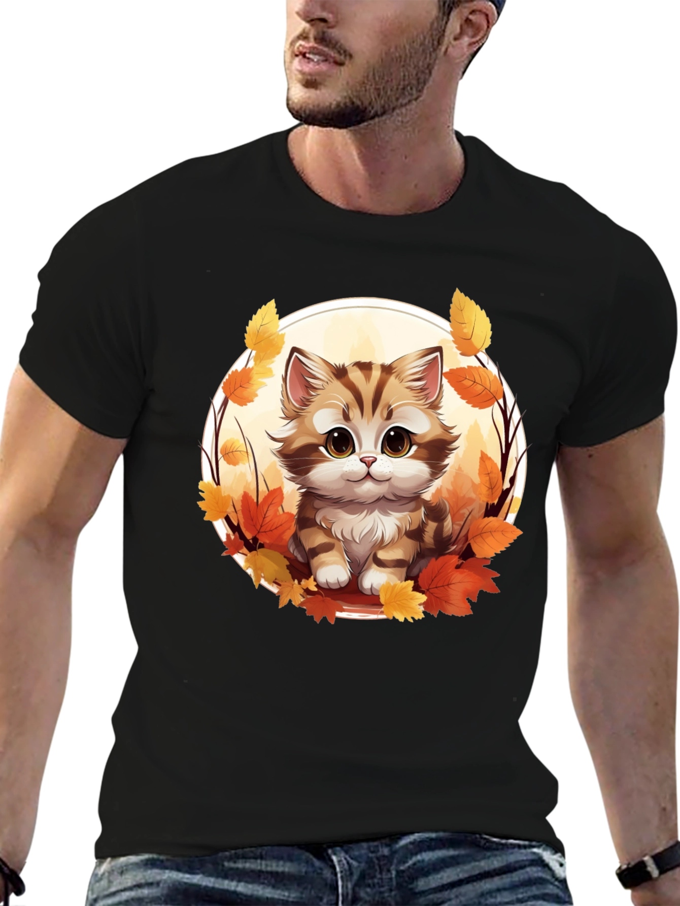 Cute Autumn Kitten T-Shirt